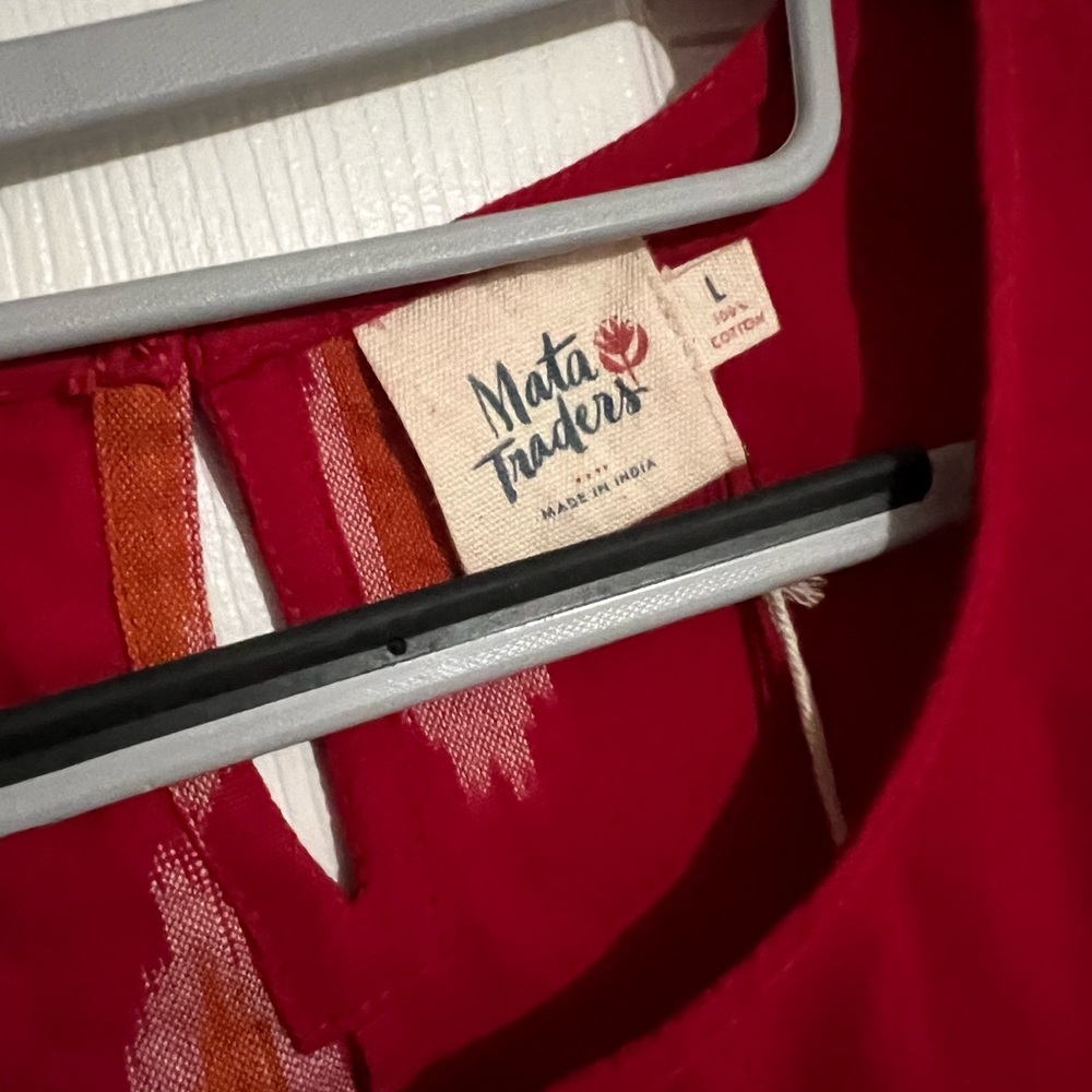 Mata Traders Red Patterned Dress - Picture 3 of 3